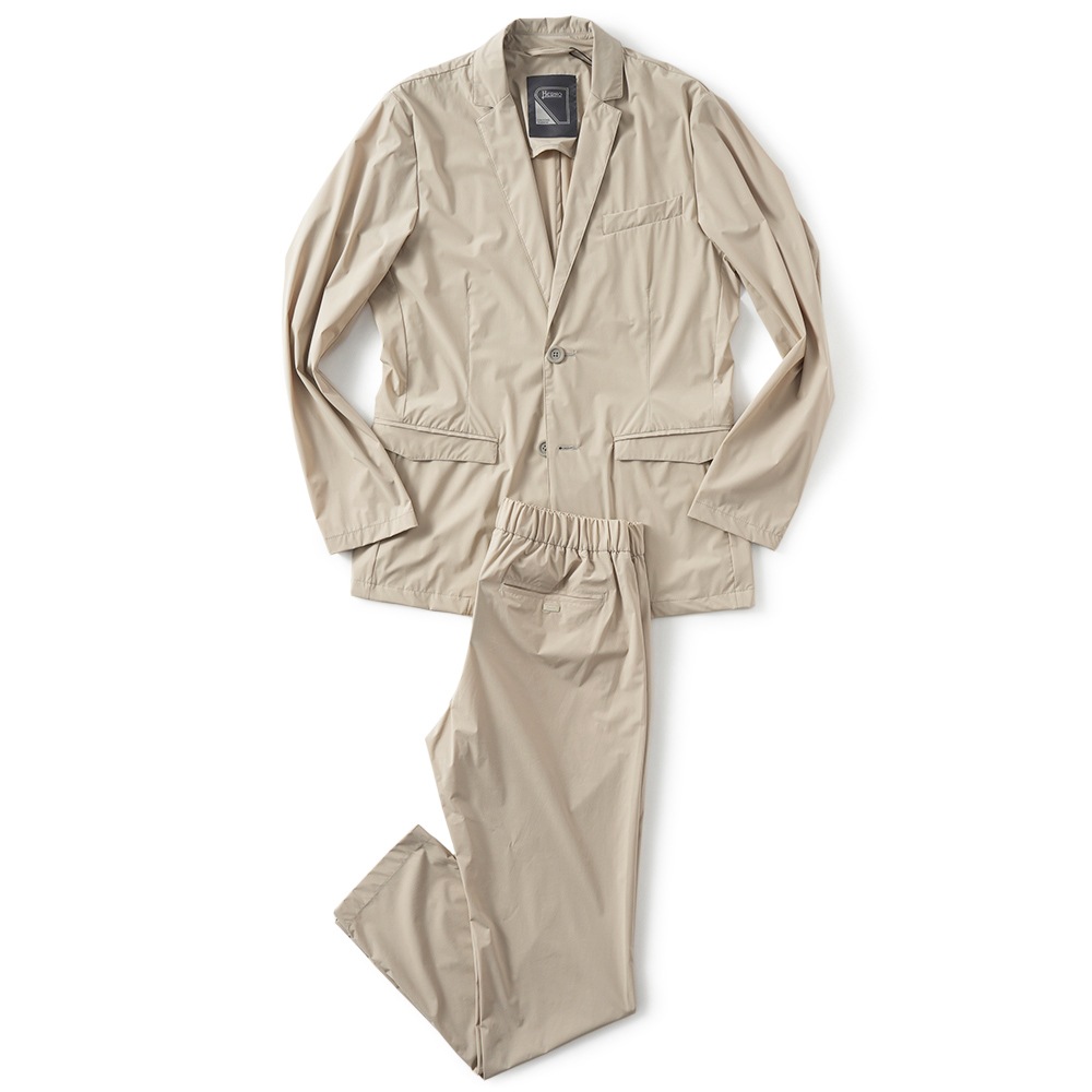 HERNO ヘルノ NYLON MAESTRO ストレッチナイロン シャーリングパンツ PT000077U/12691Z IVORY