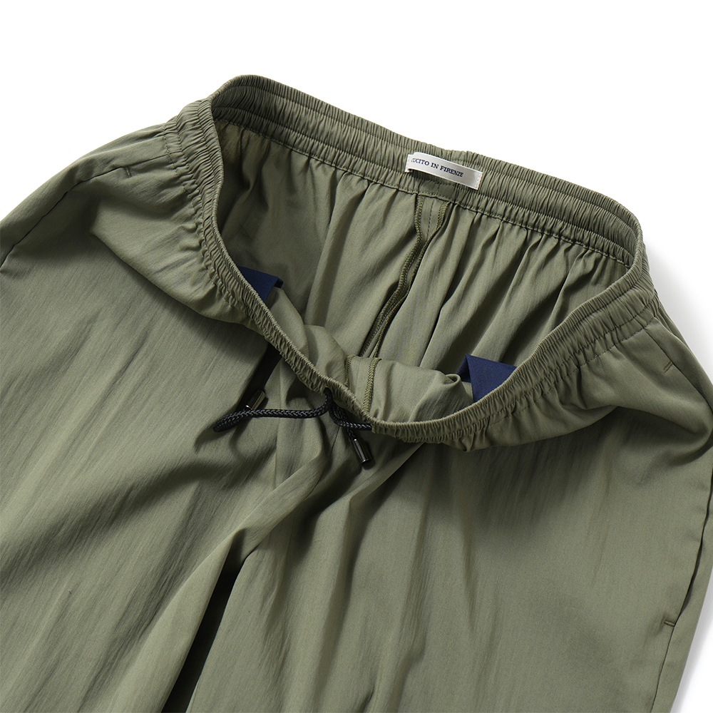 giab's ARCHIVIO ジャブスアルキヴィオ MANFREDO A3768 マンフレッド シャカヌメコットン リラクシングパンツ KHAKI