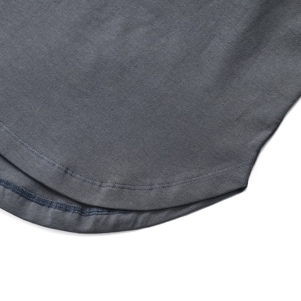 HOLLYWOOD RANCH MARKET ハリウッドランチマーケット HエンブロイダリーラウンドヘムロングスリーブTシャツ ウイメンズ CHARCOAL