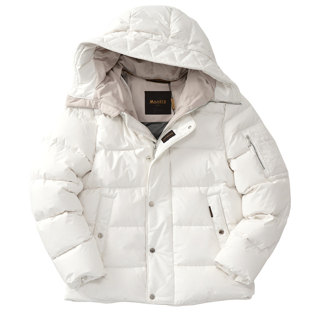 ムーレー　パーカー　アイボリー MOORER ムーレー JESSE-STP ジェシー ポリエステル ボンバー