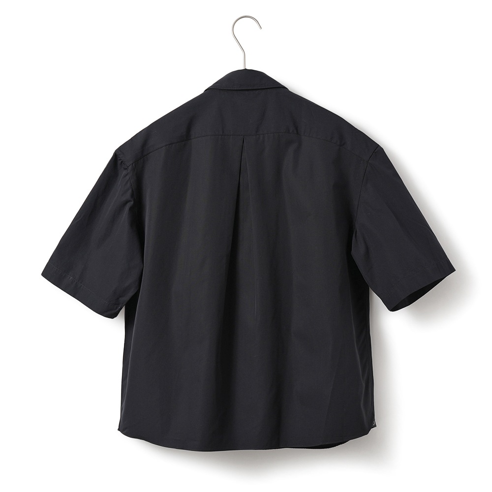 Finamore フィナモレ VERA/340010 C0617 コットン ポプリン ショートスリーブシャツ BLACK