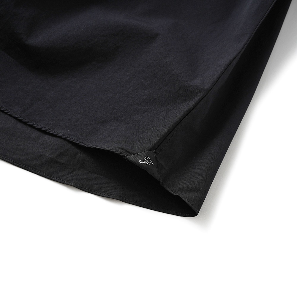 Finamore フィナモレ VERA/340010 C0617 コットン ポプリン ショートスリーブシャツ BLACK