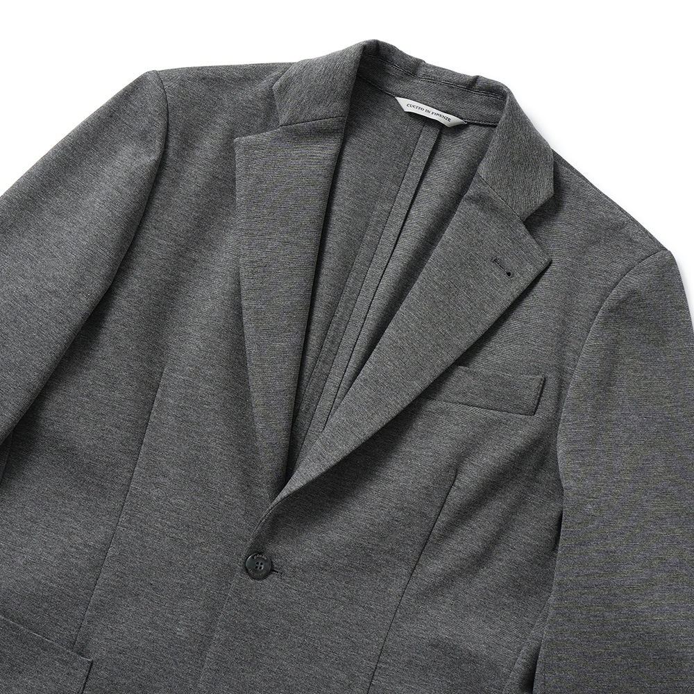 giab's ARCHIVIO ジャブスアルキヴィオ STROZZI/L A5666 ストロッツィ ニューウォッシャブルジャージー 2B ジャケット GREY