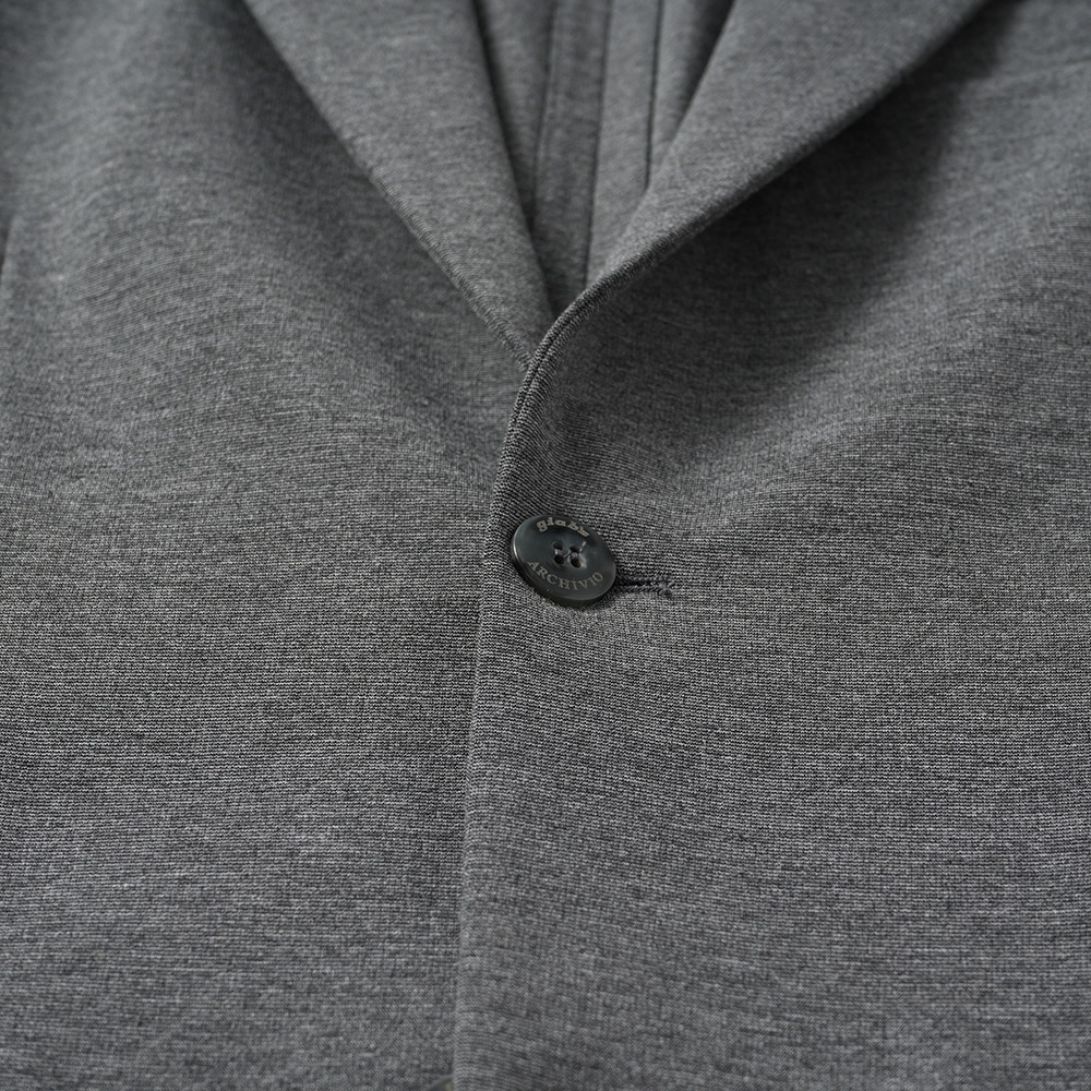 giab's ARCHIVIO ジャブスアルキヴィオ STROZZI/L A5666 ストロッツィ ニューウォッシャブルジャージー 2B ジャケット GREY