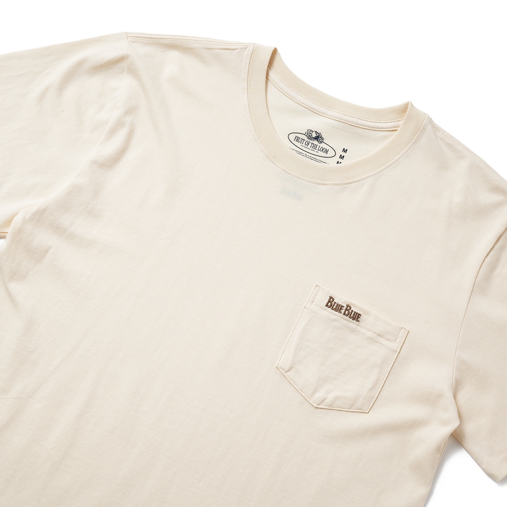 FRUIT OF THE LOOM × BLUE BLUE オーガニックコットン2パックCNポケットTシャツ26 NATURAL