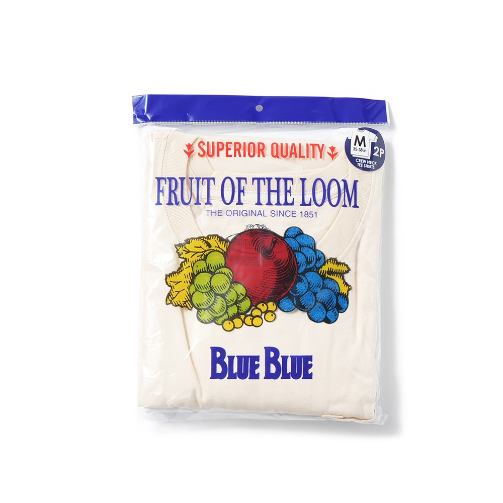 FRUIT OF THE LOOM × BLUE BLUE オーガニックコットン2パックCNポケットTシャツ26 NATURAL