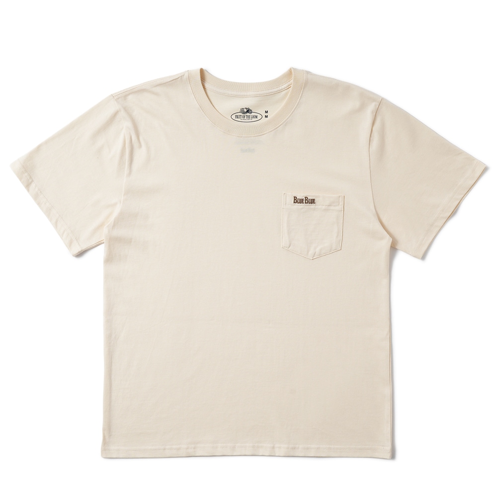FRUIT OF THE LOOM × BLUE BLUE オーガニックコットン2パックCNポケットTシャツ26 NATURAL