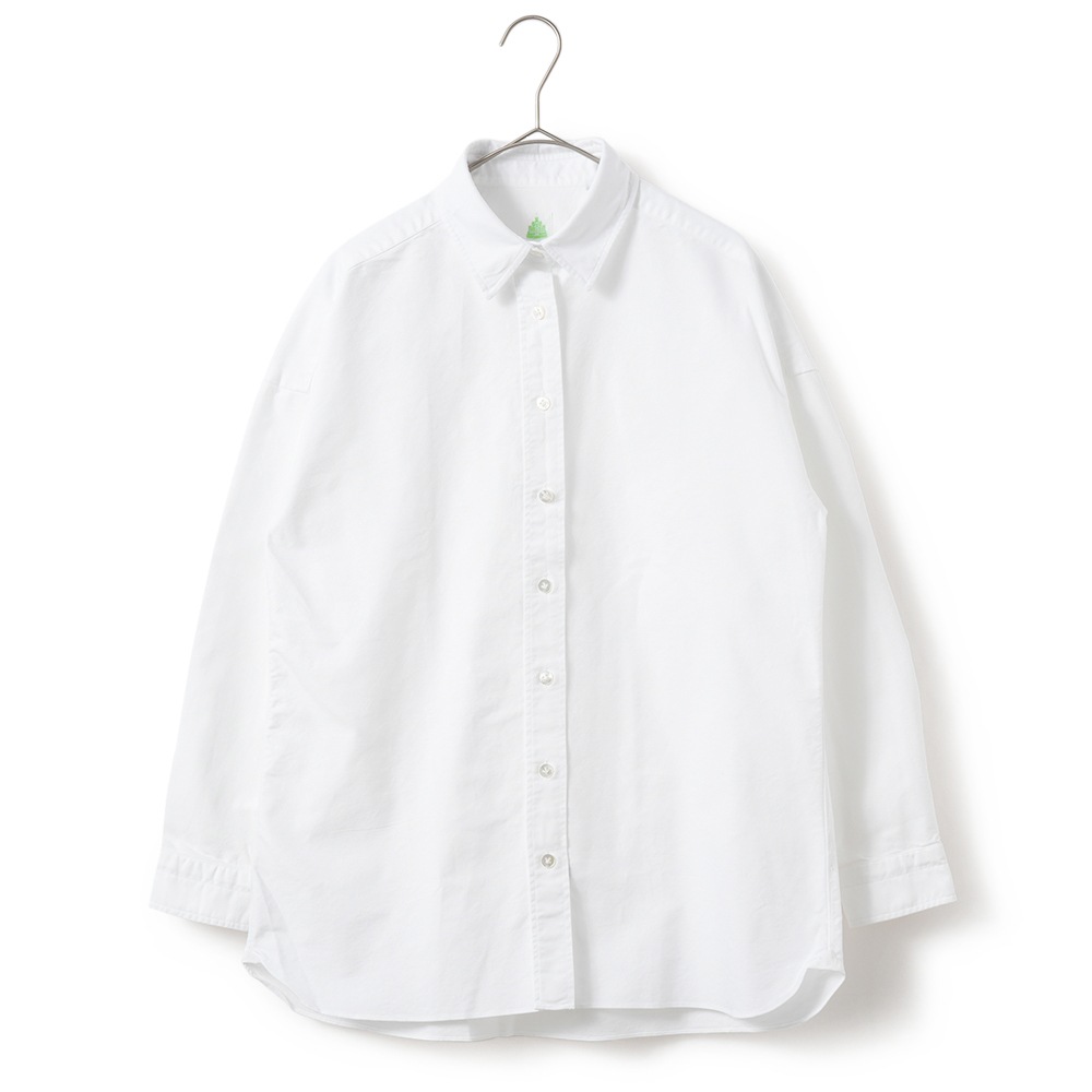 Finamore フィナモレ LISAJ GRACEJ/200001 P5038 コットン ピンオックス ビッグシルエットシャツ WHITE