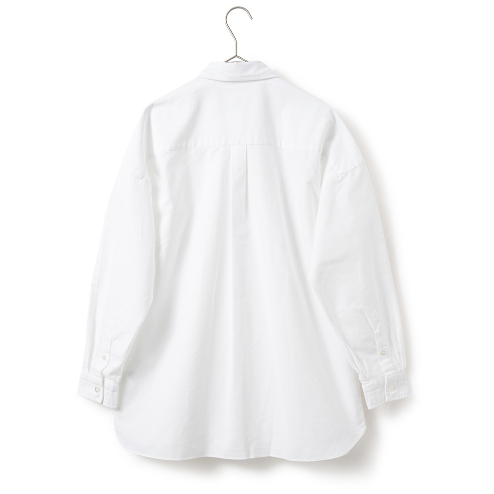 Finamore フィナモレ LISAJ GRACEJ/200001 P5038 コットン ピンオックス ビッグシルエットシャツ WHITE