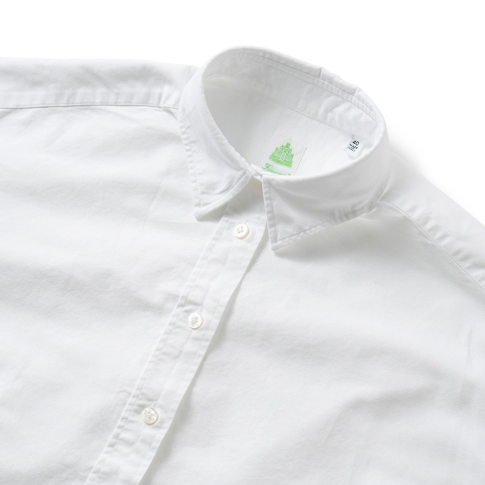 Finamore フィナモレ LISAJ GRACEJ/200001 P5038 コットン ピンオックス ビッグシルエットシャツ WHITE