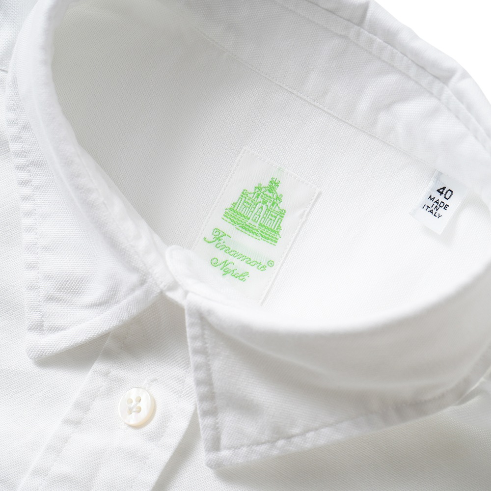 Finamore フィナモレ LISAJ GRACEJ/200001 P5038 コットン ピンオックス ビッグシルエットシャツ WHITE