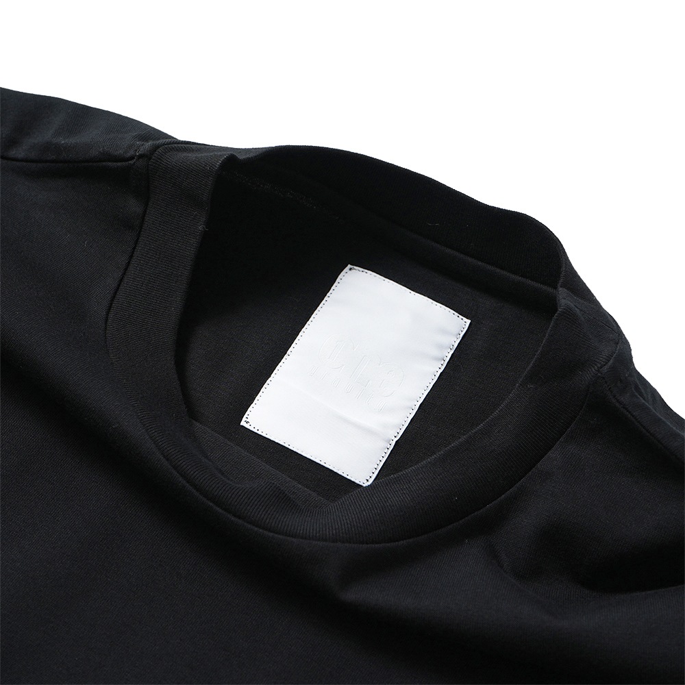 onegravity ワングラビティ オーバーサイズ サイドジップ ショートスリーブ カットソー 42-234-13-075835 BLACK