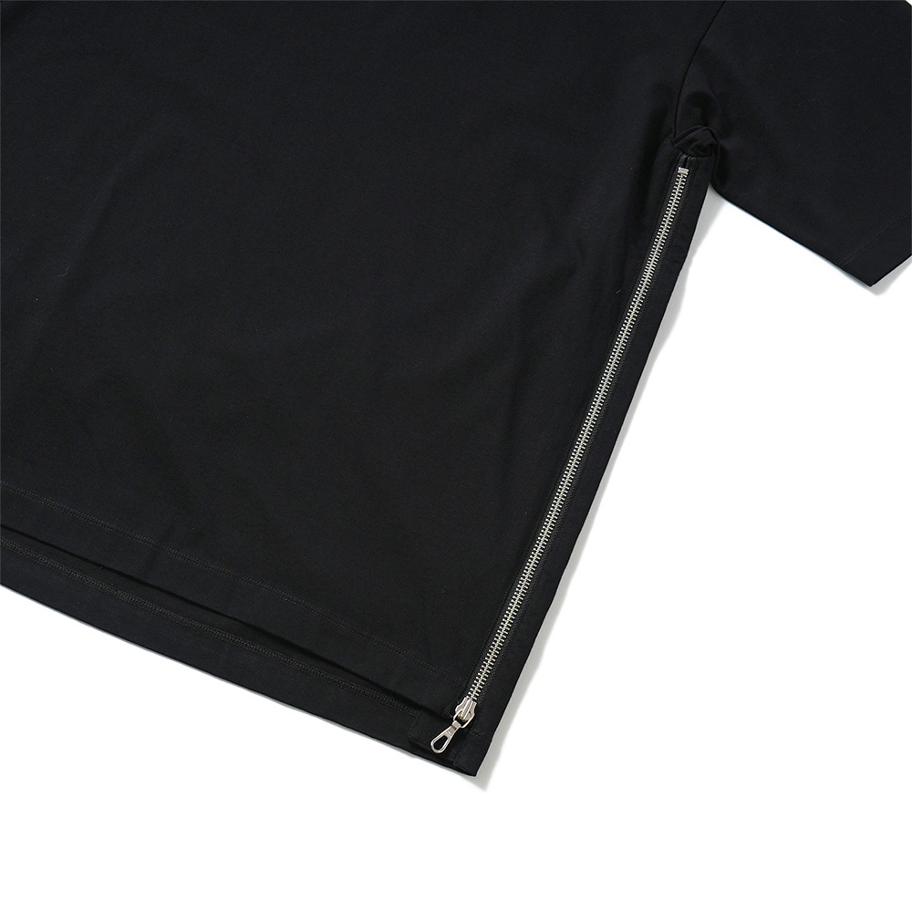 onegravity ワングラビティ オーバーサイズ サイドジップ ショートスリーブ カットソー 42-234-13-075835 BLACK