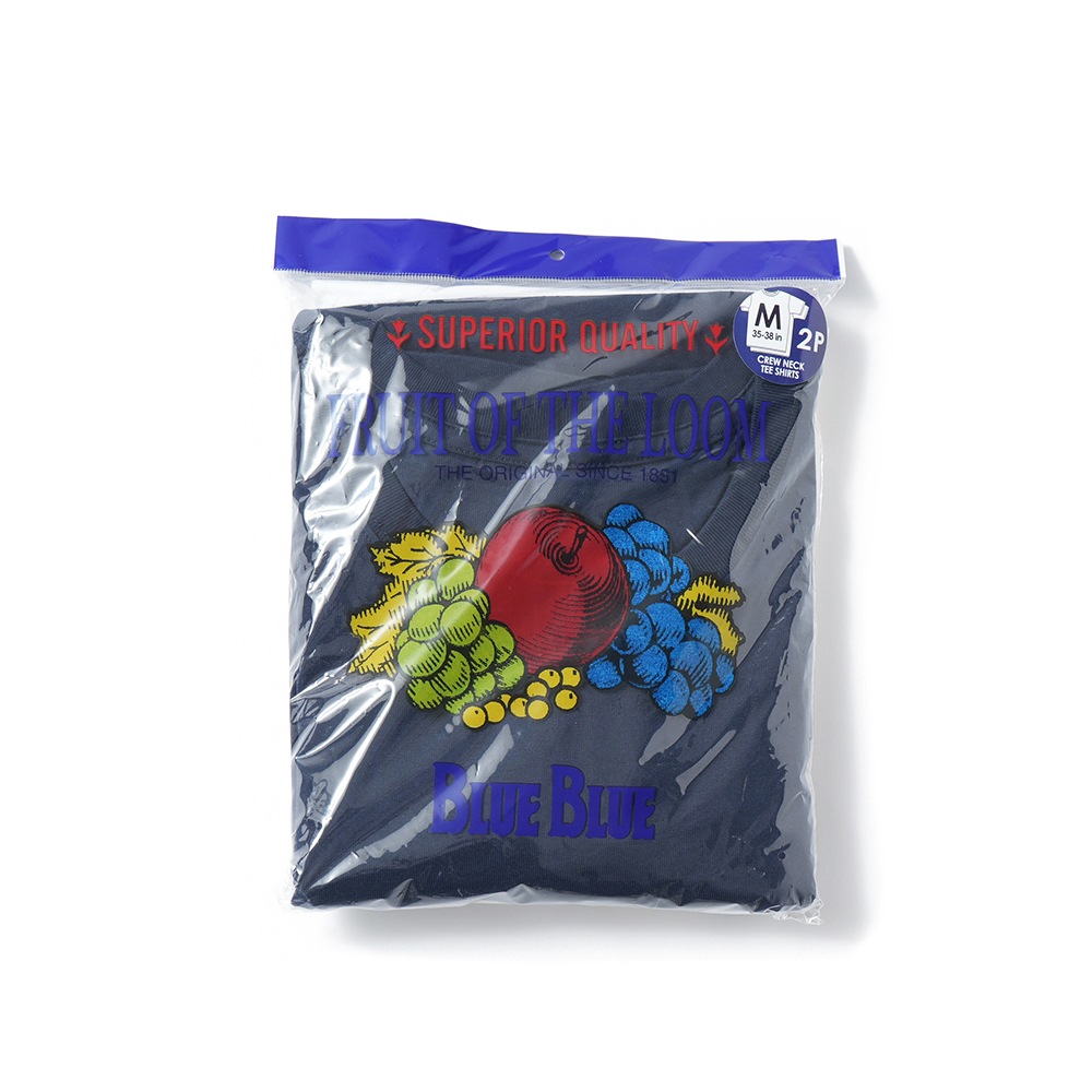 FRUIT OF THE LOOM × BLUE BLUE オーガニックコットン2パックCNポケットTシャツ26 NAVY