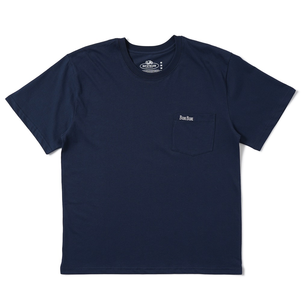 FRUIT OF THE LOOM × BLUE BLUE オーガニックコットン2パックCNポケットTシャツ26 NAVY