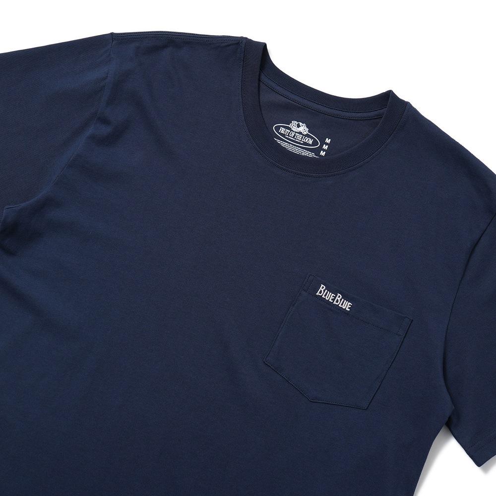 FRUIT OF THE LOOM × BLUE BLUE オーガニックコットン2パックCNポケットTシャツ26 NAVY