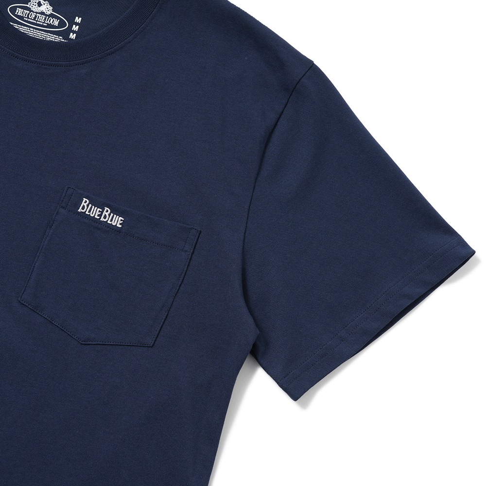 FRUIT OF THE LOOM × BLUE BLUE オーガニックコットン2パックCNポケットTシャツ26 NAVY