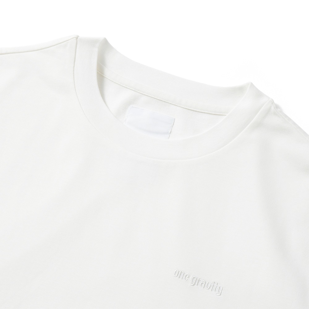 onegravity ワングラビティ オーバーサイズ サイドジップ ショートスリーブ カットソー 42-234-13-075835 WHITE