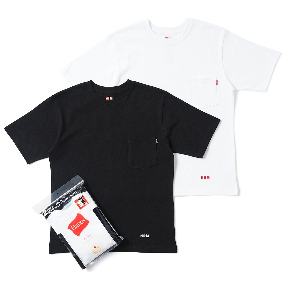 Hanes × HOLLYWOOD RANCH MARKET EXCLUSIVE ヘビーウェイトポケット 2パック Tシャツ MULTI