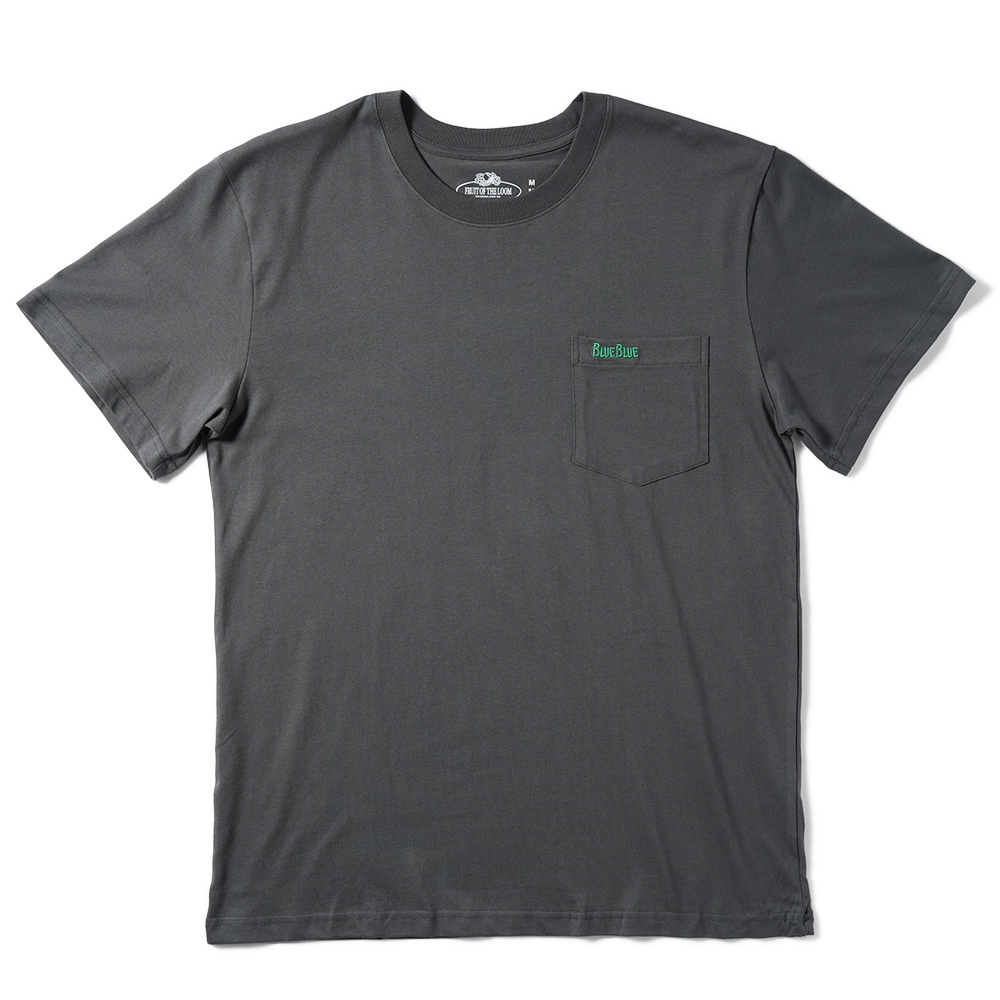 FRUIT OF THE LOOM・BLUE BLUE フルーツオブザルーム×ブルーブルー FRUIT OF THE LOOM・BLUE BLUE オーガニックコットン 2パック ポケットTシャツ/24 CHARCOAL