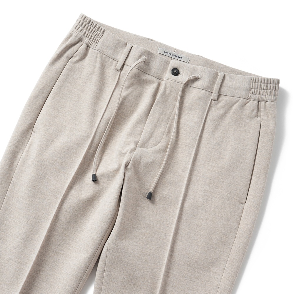 giab's ARCHIVIO ジャブスアルキヴィオ MASACCIO/M1 A5666 マサッチョ ニューウォッシャブルジャージー ドローコードパンツ BEIGE MELANGE