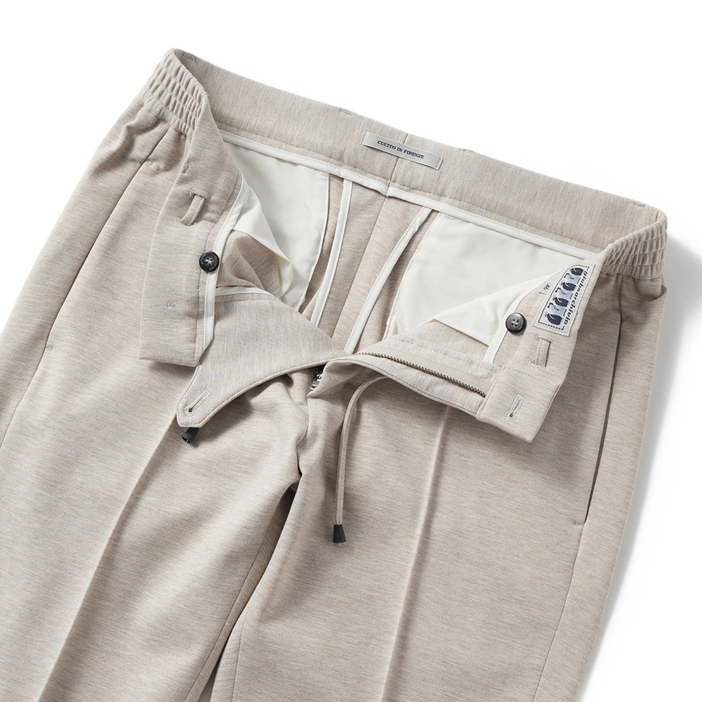 giab's ARCHIVIO ジャブスアルキヴィオ MASACCIO/M1 A5666 マサッチョ ニューウォッシャブルジャージー ドローコードパンツ BEIGE MELANGE