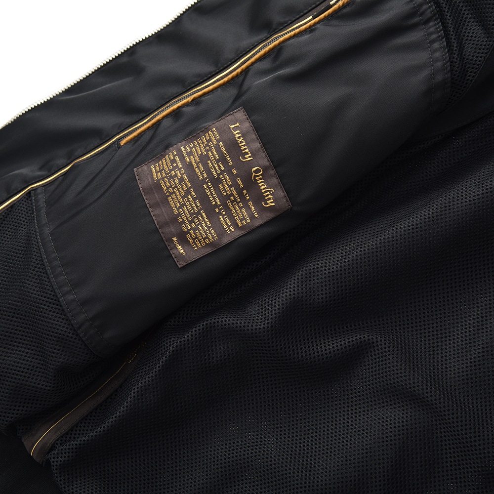 MOORER ムーレー COSIMO-REP ナッパ パンチングレザー・ナイロン フーデッド ブルゾン BLACK