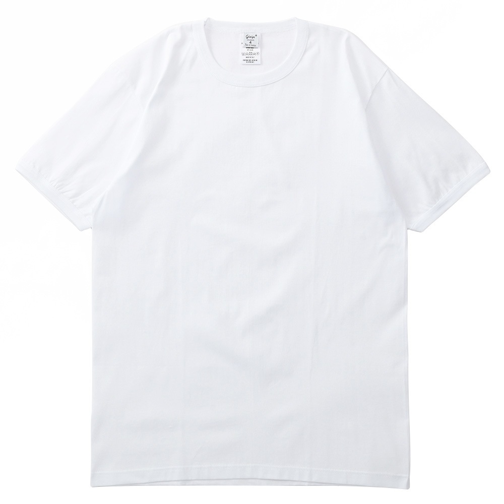 GICIPI ジチピ 261GC ANNONE アンノーネ SCOZIA 1×1 シルケットコットン クルーネックTシャツ WHITE