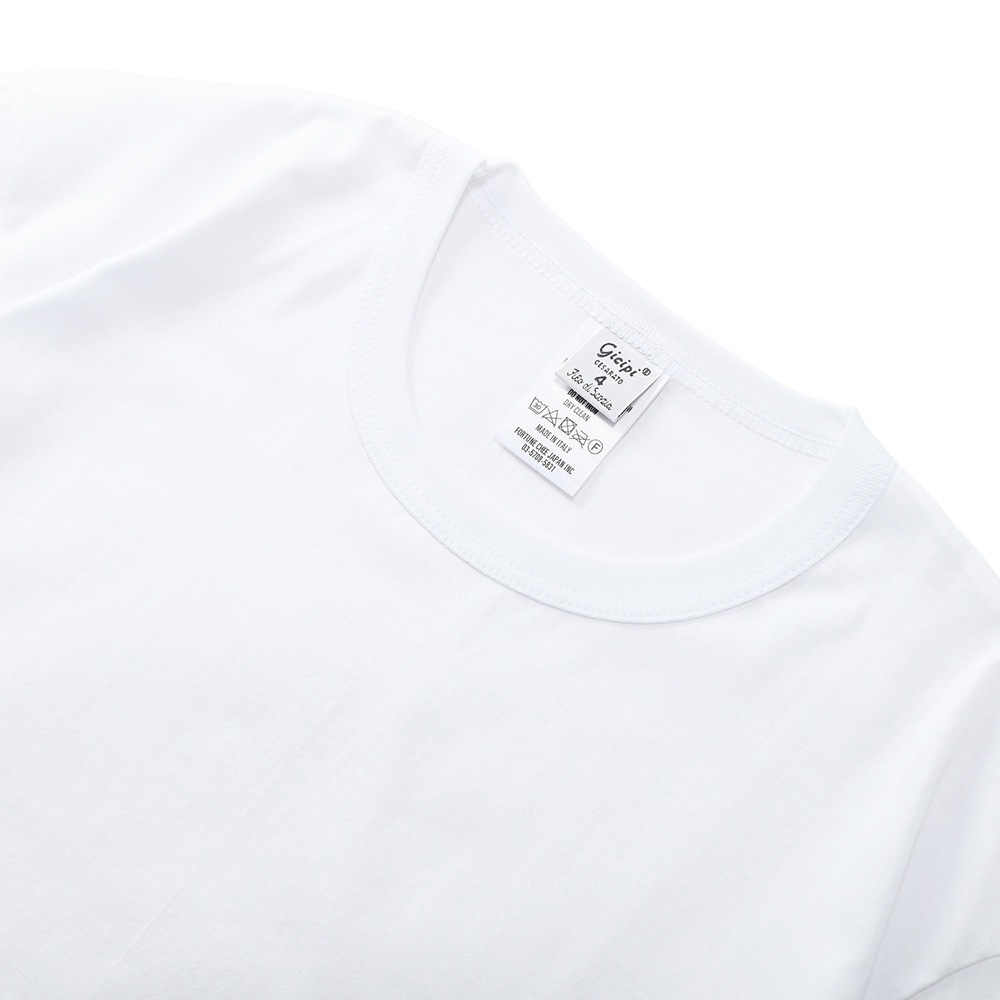 GICIPI ジチピ 261GC ANNONE アンノーネ SCOZIA 1×1 シルケットコットン クルーネックTシャツ WHITE