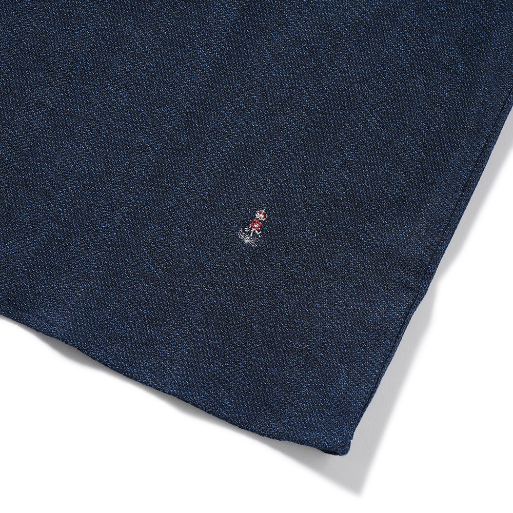 GUY ROVER ギローバー コットン カノコ バンドカラーポロシャツ PC432-541507 NAVY