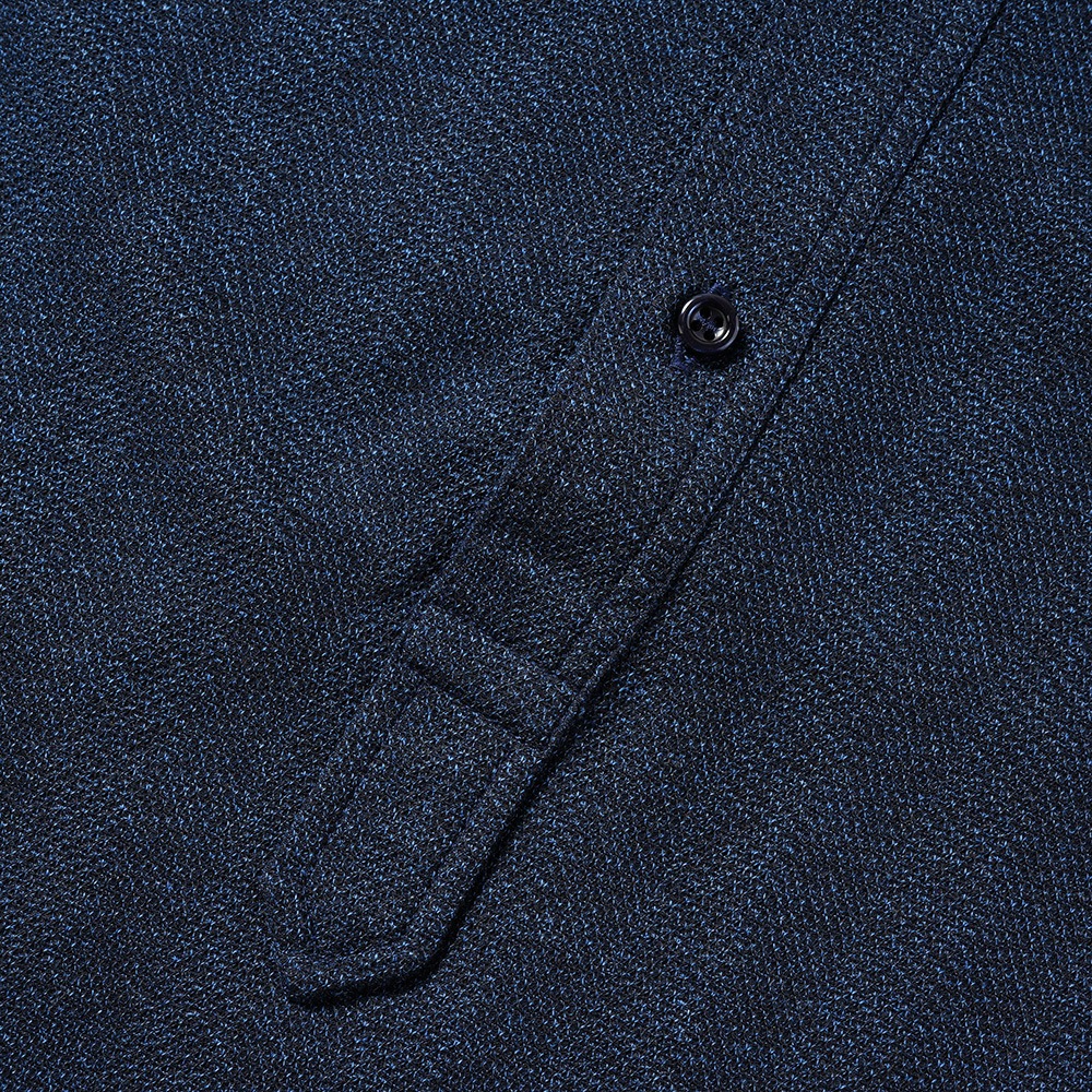 GUY ROVER ギローバー コットン カノコ バンドカラーポロシャツ PC432-541507 NAVY