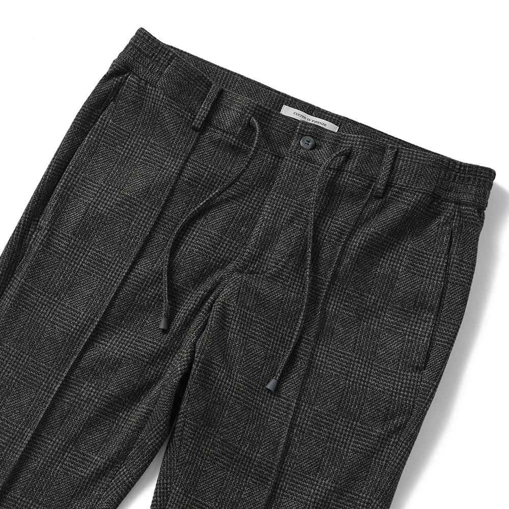 giab's ARCHIVIO ジャブスアルキヴィオ MASACCIO/M1 A5785 マサッチョ グレイン プレイド ジャージー ドローコードパンツ GREY