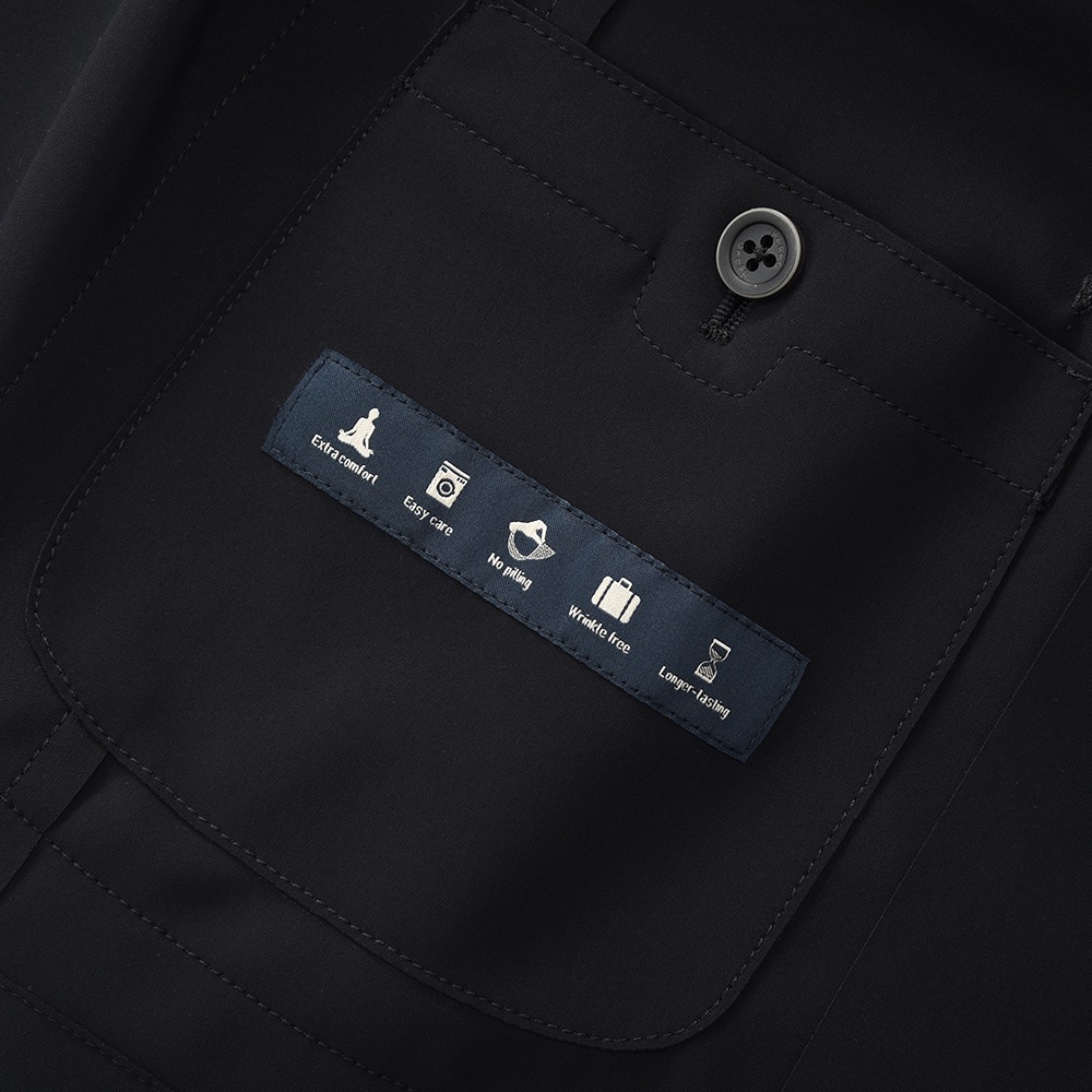 【ストレッチ加工】HERNO シャツカットジャケット EASY SUIT STRETCH ジャケット ネイビーブルー | Herno® (ヘルノ)