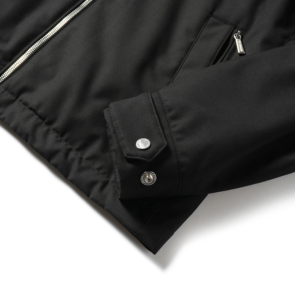 MOORER ムーレー ALBINI-PUM アルビニ ポリエステル・レーヨン サキソニー フーデッドダウンブルゾン BLACK