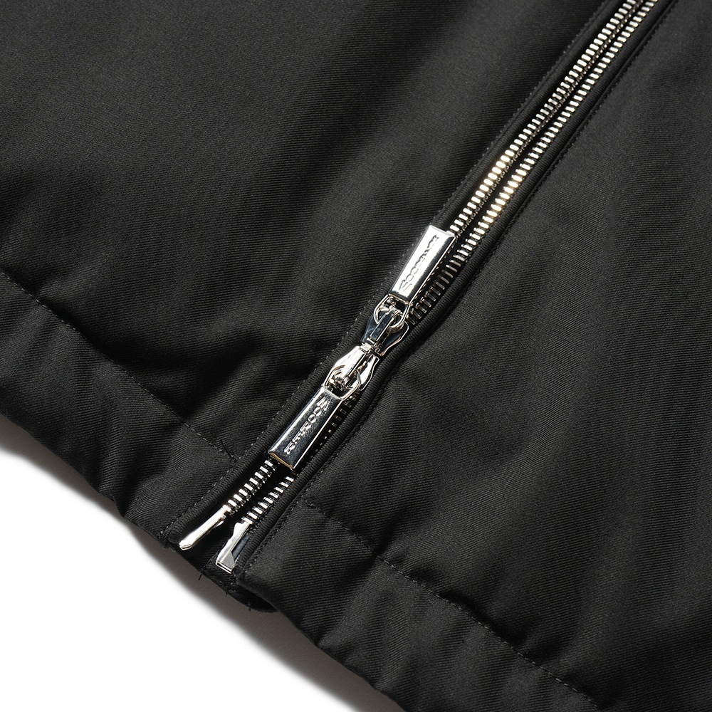 MOORER ムーレー ALBINI-PUM アルビニ ポリエステル・レーヨン サキソニー フーデッドダウンブルゾン BLACK