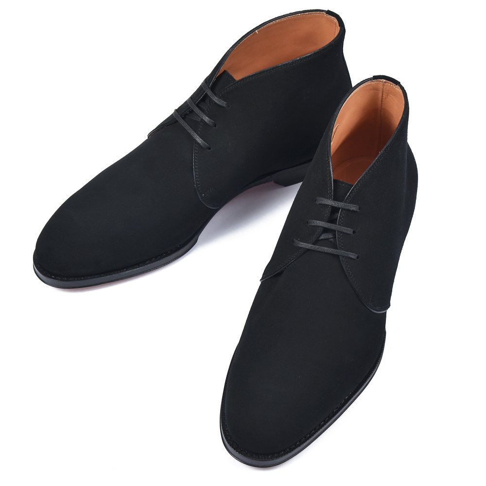 ラルディーニ ブラック スエード サイドゴアブーツ 40（LARDINI