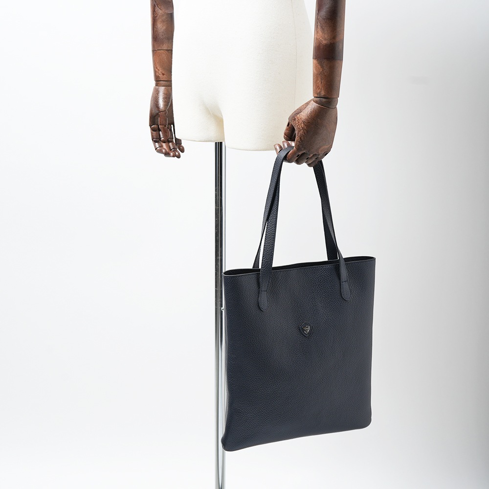 CHAMBORD SELLIER シャンボール セリエ 60824 BUSSE/LAGUN ビュッセ シュリンクレザー トートバッグ NAVY