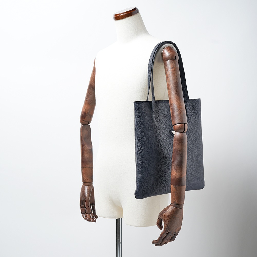 CHAMBORD SELLIER シャンボール セリエ 60824 BUSSE/LAGUN ビュッセ シュリンクレザー トートバッグ NAVY