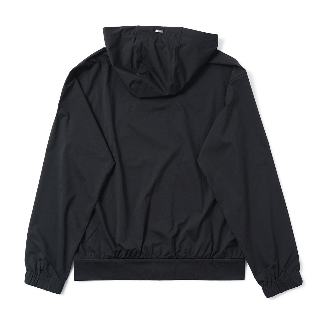 HERNO ヘルノ NYLON JERSEY ナイロンジャージ ジップアップ フーデッドパーカ JC000053U-12588S BLACK