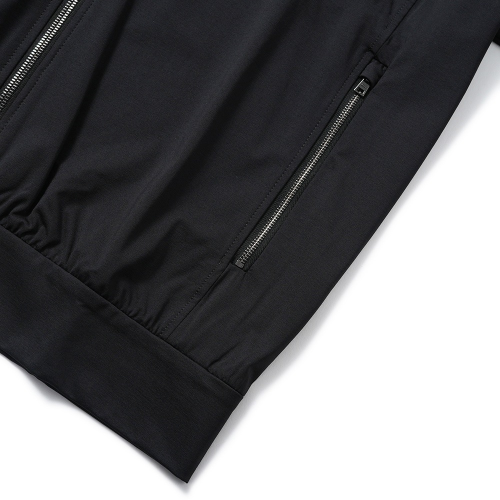 HERNO ヘルノ NYLON JERSEY ナイロンジャージ ジップアップ フーデッドパーカ JC000053U-12588S BLACK