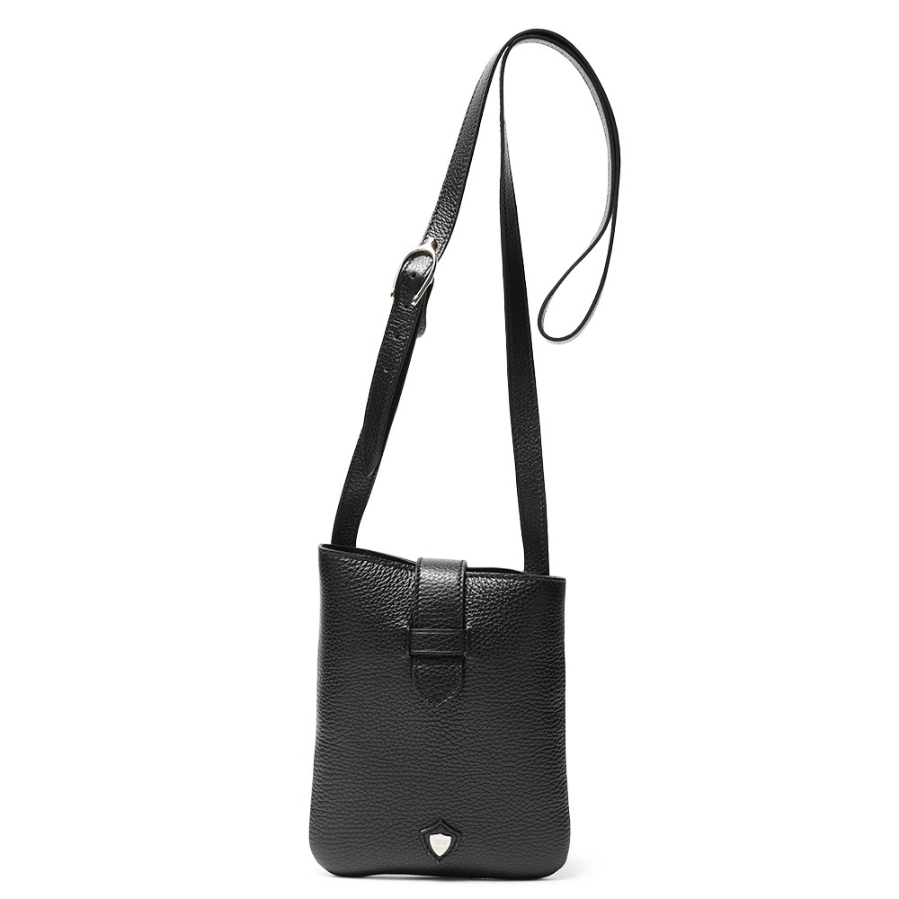 CHAMBORD SELLIER シャンボール セリエ 60823 LUSSET/LAGUN リュセ シュリンクレザー ミニショルダーバッグ BLACK