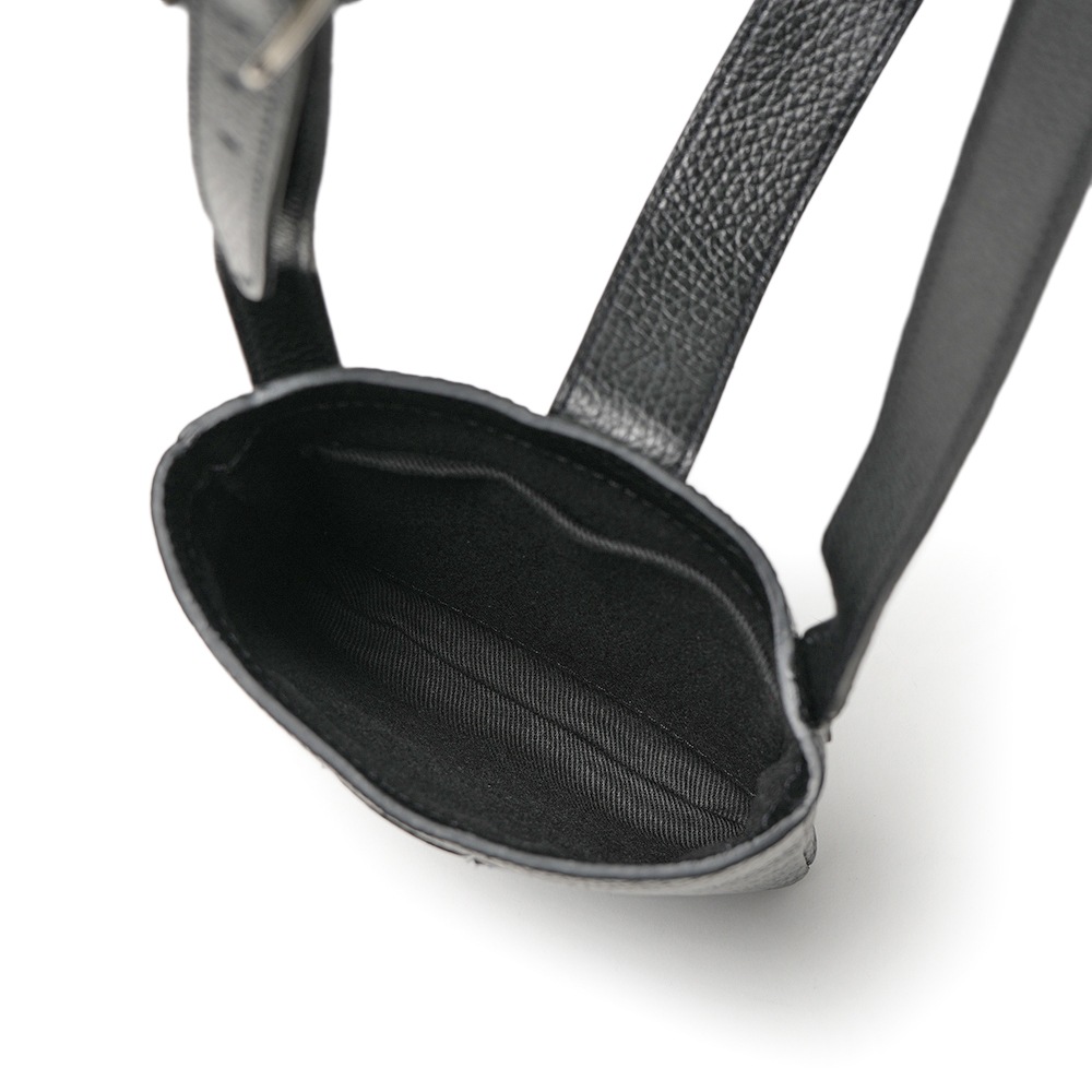 CHAMBORD SELLIER シャンボール セリエ 60823 LUSSET/LAGUN リュセ シュリンクレザー ミニショルダーバッグ BLACK