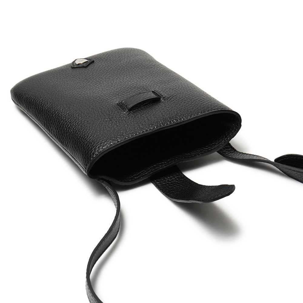 CHAMBORD SELLIER シャンボール セリエ 60823 LUSSET/LAGUN リュセ シュリンクレザー ミニショルダーバッグ BLACK