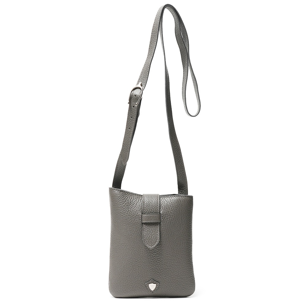 CHAMBORD SELLIER シャンボール セリエ 60823 LUSSET/LAGUN リュセ シュリンクレザー ミニショルダーバッグ GRAY