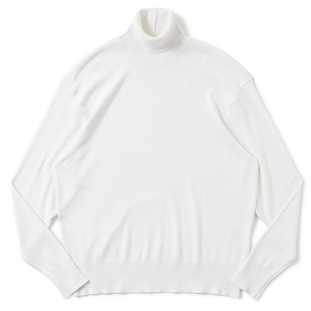 GICIPI ジチピ 2502A TIGRE Cotone Soft ティーグレ タートルネック リラックスフィット ニットソー Bianco