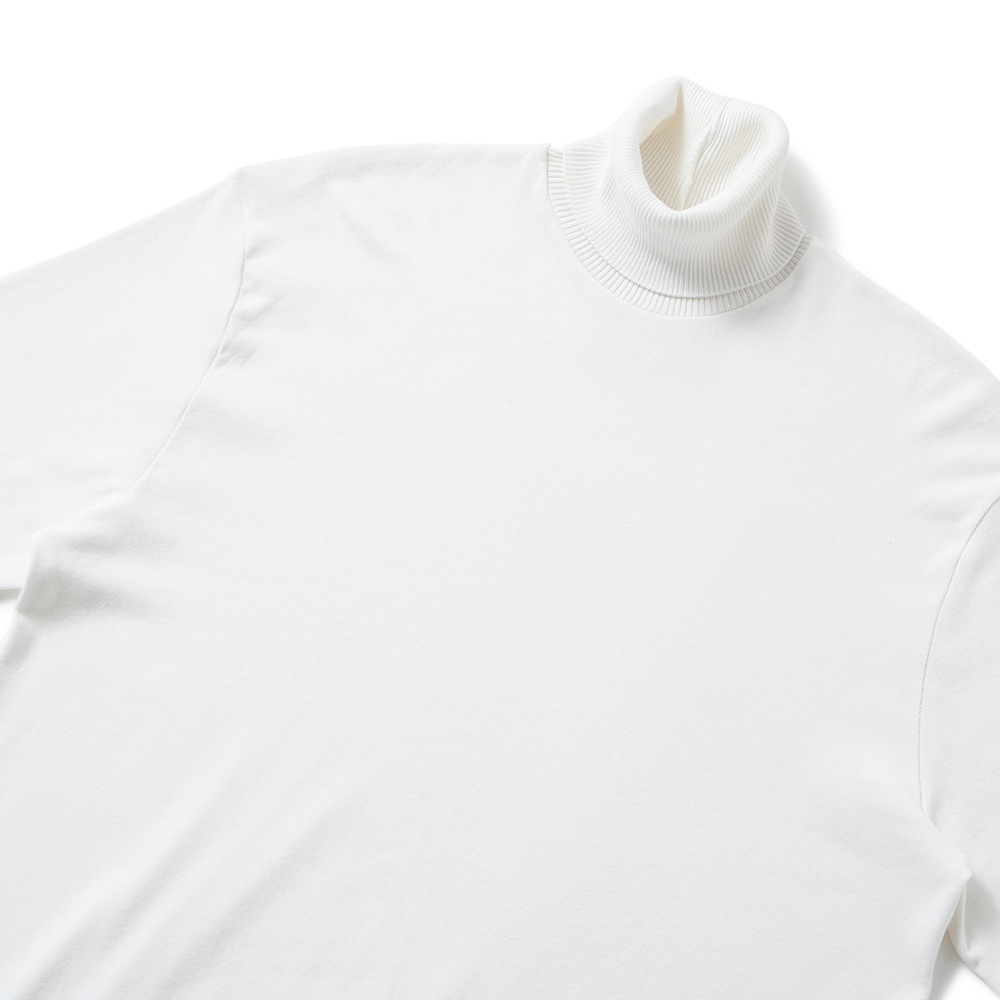 GICIPI ジチピ 2502A TIGRE Cotone Soft ティーグレ タートルネック リラックスフィット ニットソー Bianco