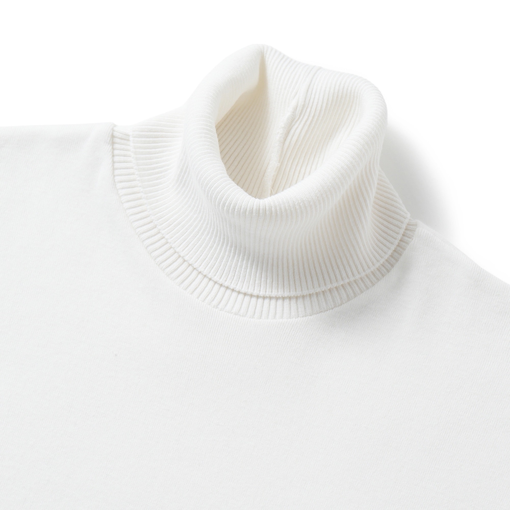 GICIPI ジチピ 2502A TIGRE Cotone Soft ティーグレ タートルネック リラックスフィット ニットソー Bianco