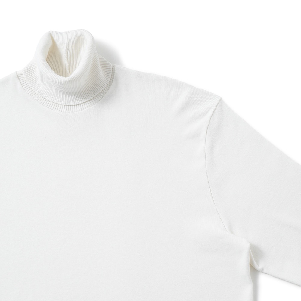 GICIPI ジチピ 2502A TIGRE Cotone Soft ティーグレ タートルネック リラックスフィット ニットソー Bianco