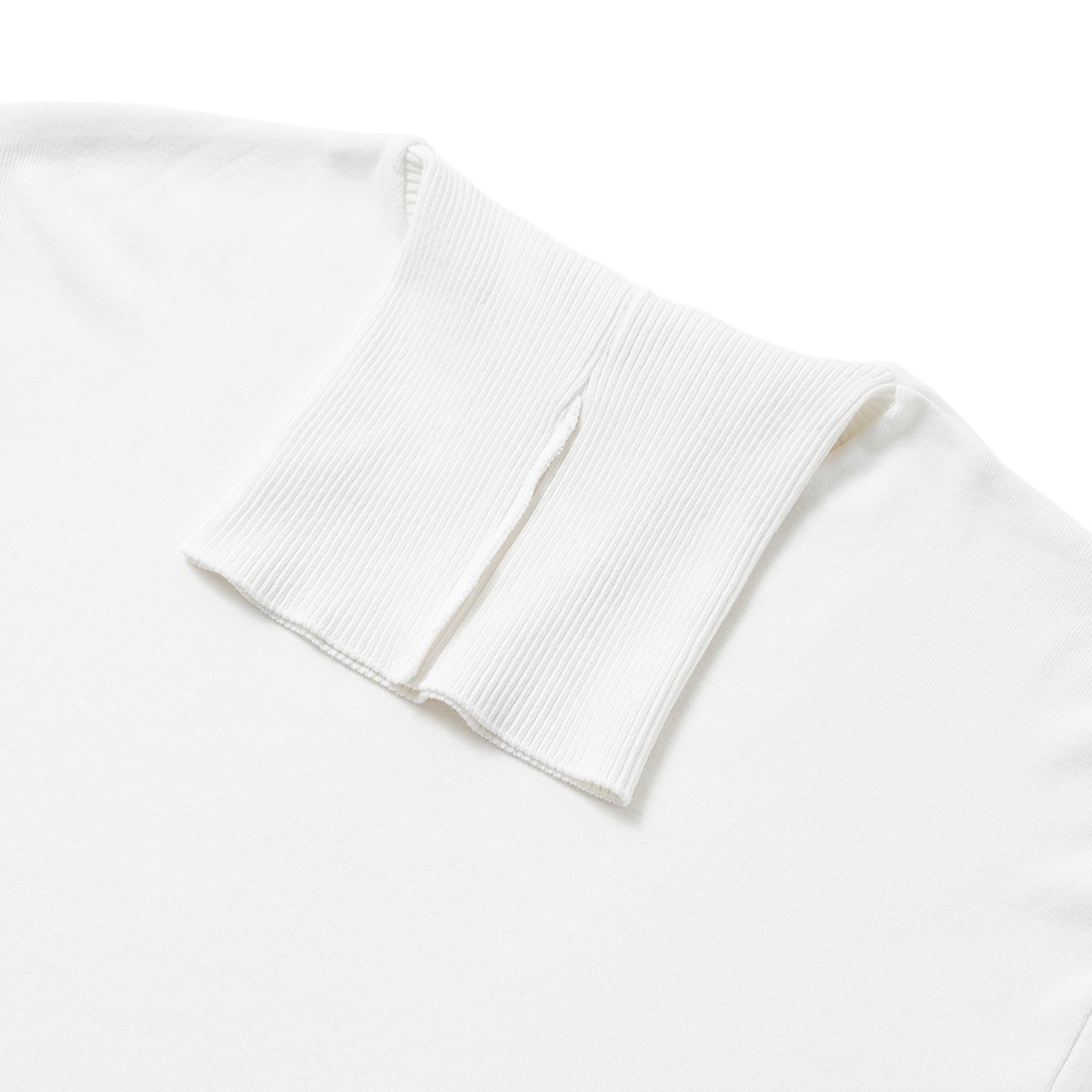 GICIPI ジチピ 2502A TIGRE Cotone Soft ティーグレ タートルネック リラックスフィット ニットソー Bianco