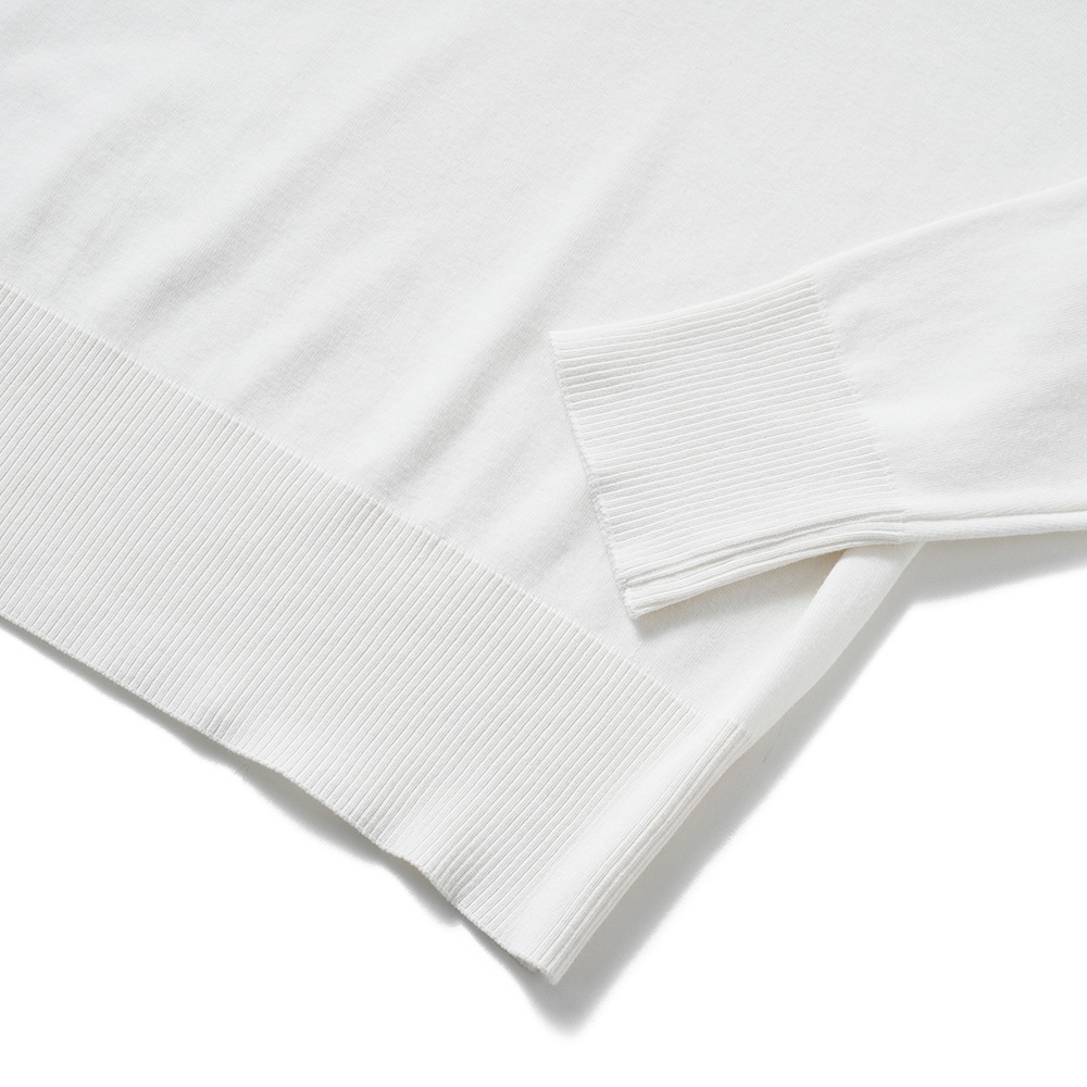 GICIPI ジチピ 2502A TIGRE Cotone Soft ティーグレ タートルネック リラックスフィット ニットソー Bianco